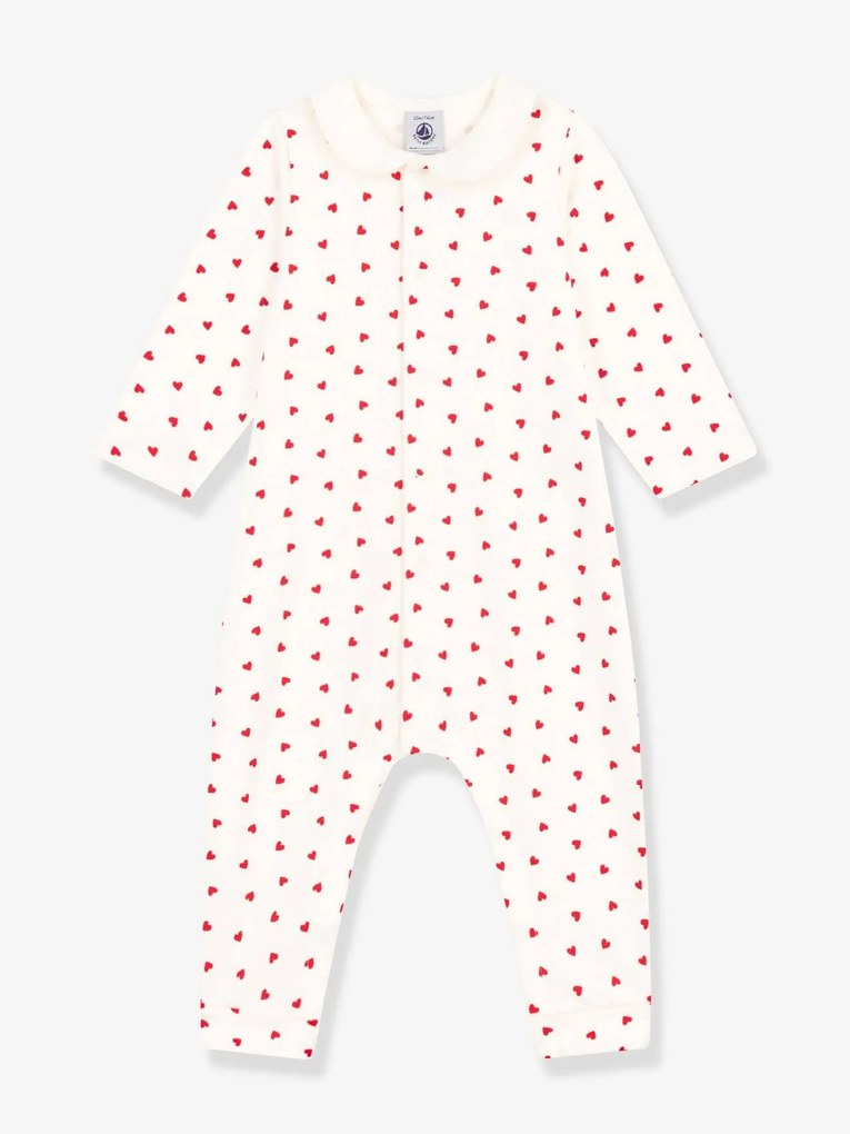 Agora -20%: Macacão com corações pequenos, para bebé, da Petit Bateau branco estampado