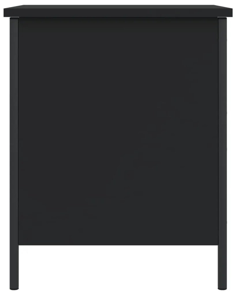 Banco de arrumação 40x42,5x50 cm derivados de madeira preto