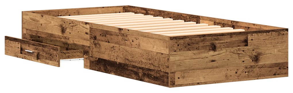 Estrutura de Cama vidaXL Madeira Velha 90x190 cm Madeira Derivada