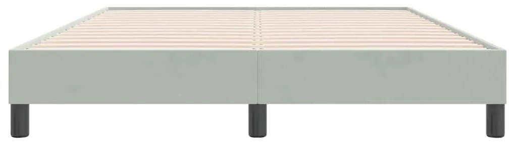 Estrutura de cama sem colchão 160x220 cm veludo cinzento-claro