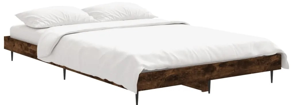 Estrutura cama s/ colchão derivados de madeira carvalho fumado