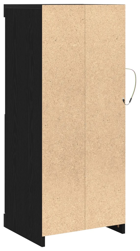 Sideboard vidaXL com Luzes LED Carvalho Preto 41x37x100 cm