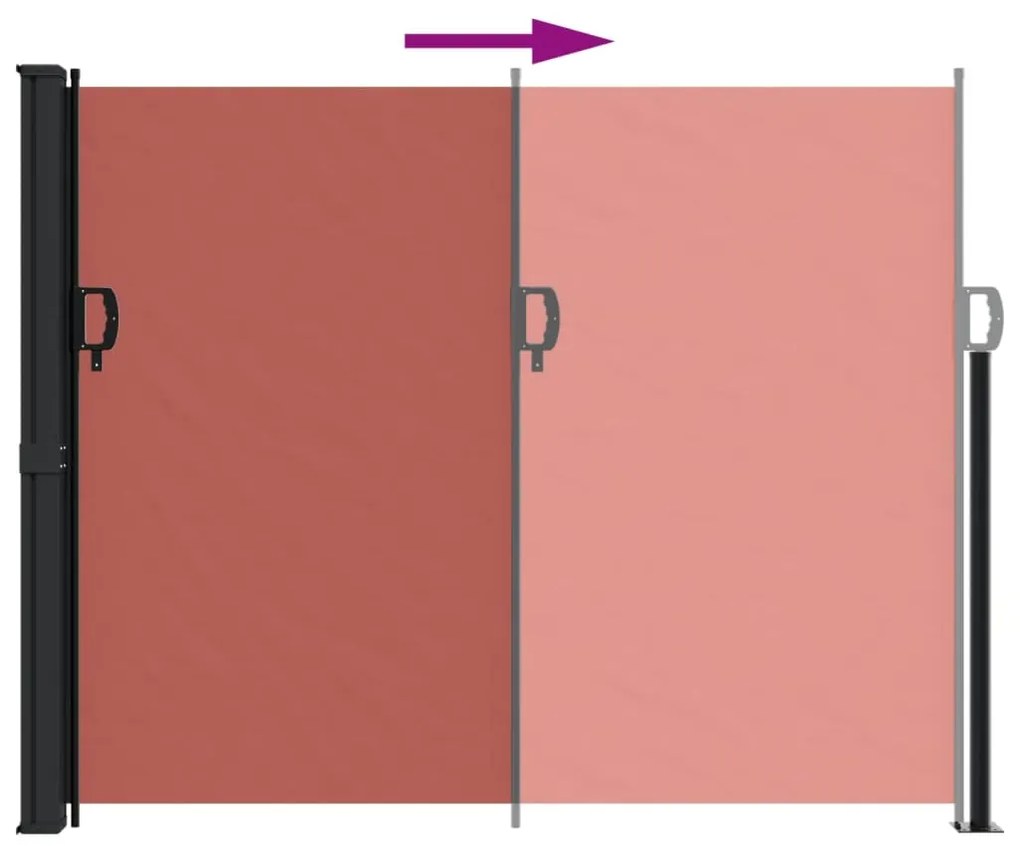 Toldo lateral retrátil 160x600 cm terracota