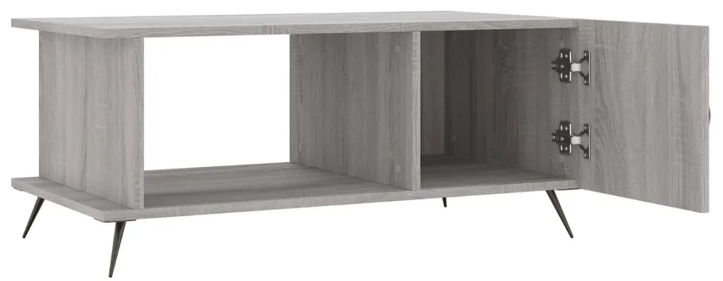 Mesa de centro 90x50x40 cm derivados de madeira cinzento sonoma