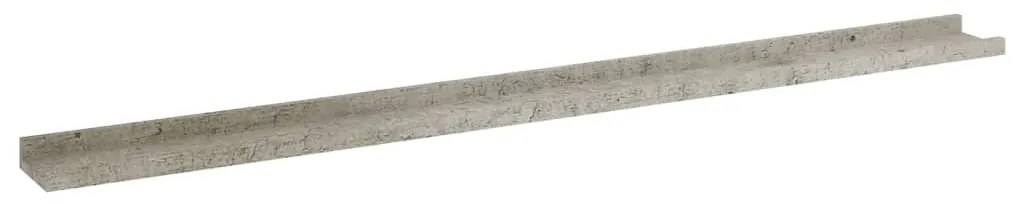 Prateleiras de parede 2 pcs 115x9x3 cm cinzento cimento