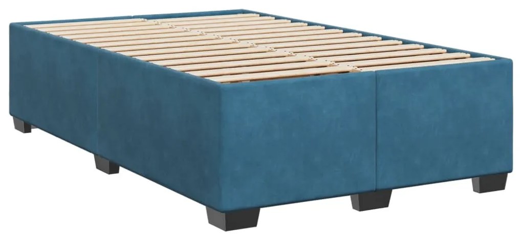 Estrutura de cama 120x190 cm veludo azul