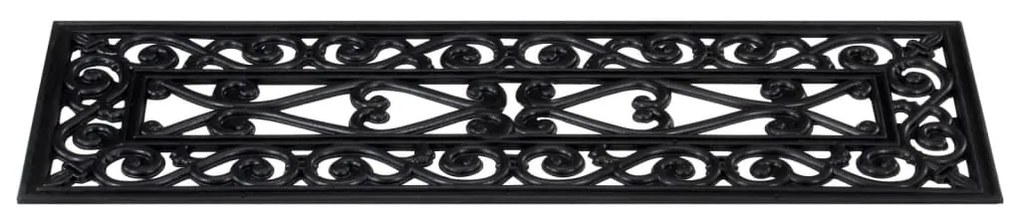 Tapetes de escada 5 pcs 25x75 cm borracha