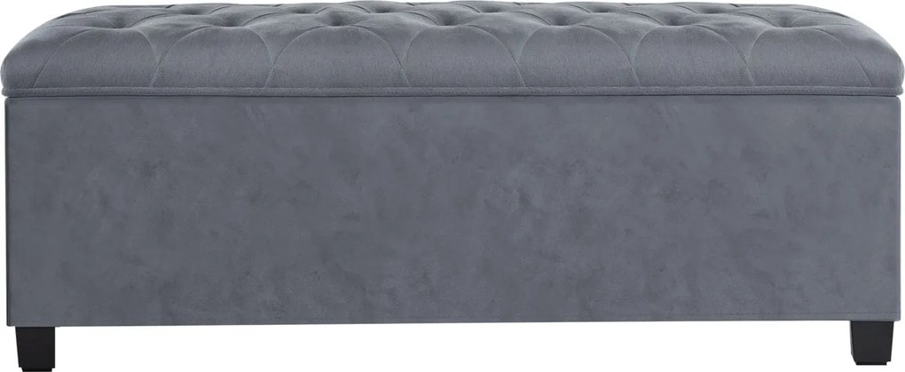 Banco com espaço de arrumação 40 x 110 x 40 cm cinza ardósia