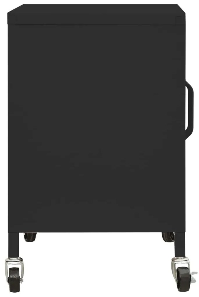 Armário de arrumação aço 60x35x56 cm preto