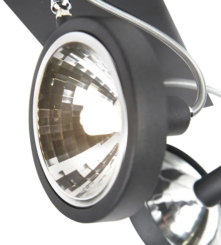Design spot black 3-light ajustável - Nox Moderno