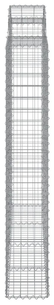 Cestos gabião arqueados 11 pcs 200x50x180/200 ferro galvanizado