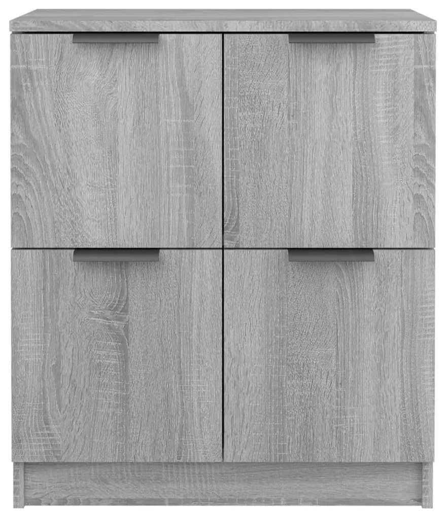 Aparadores 2 pcs 60x30x70 cm madeira processada cinzento sonoma