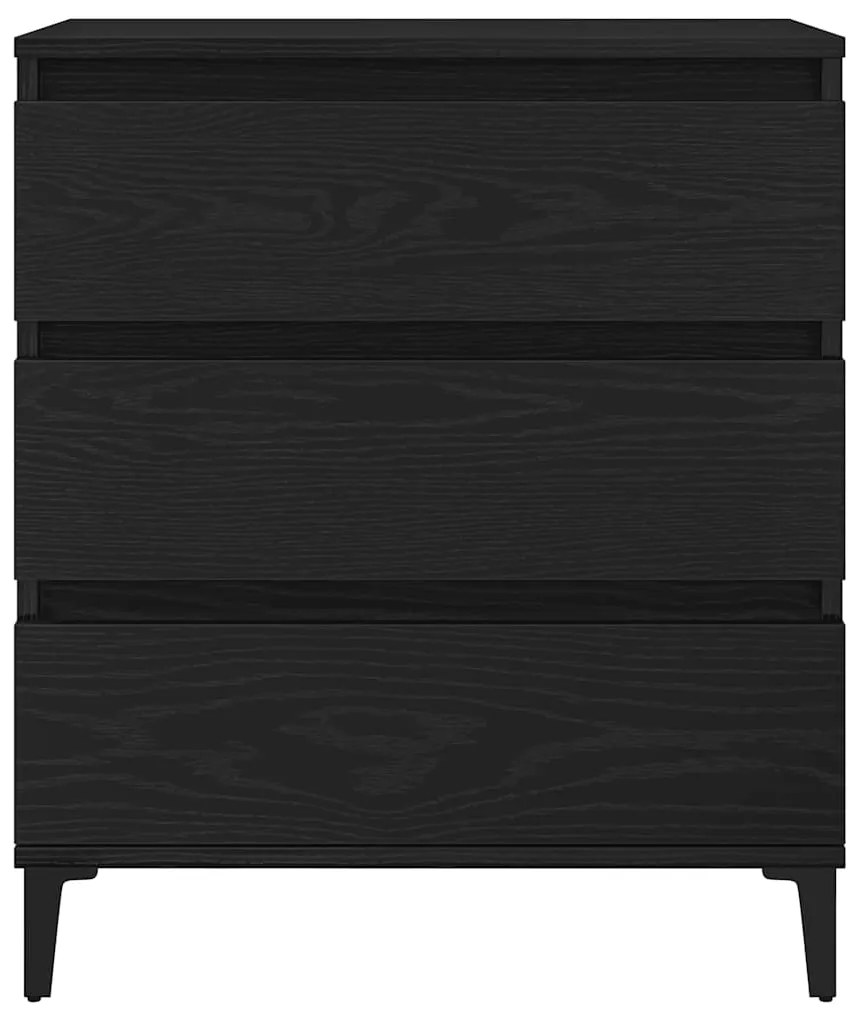 Sideboard vidaXL Preto Carvalho 60x35x70 cm Madeira engenheirada