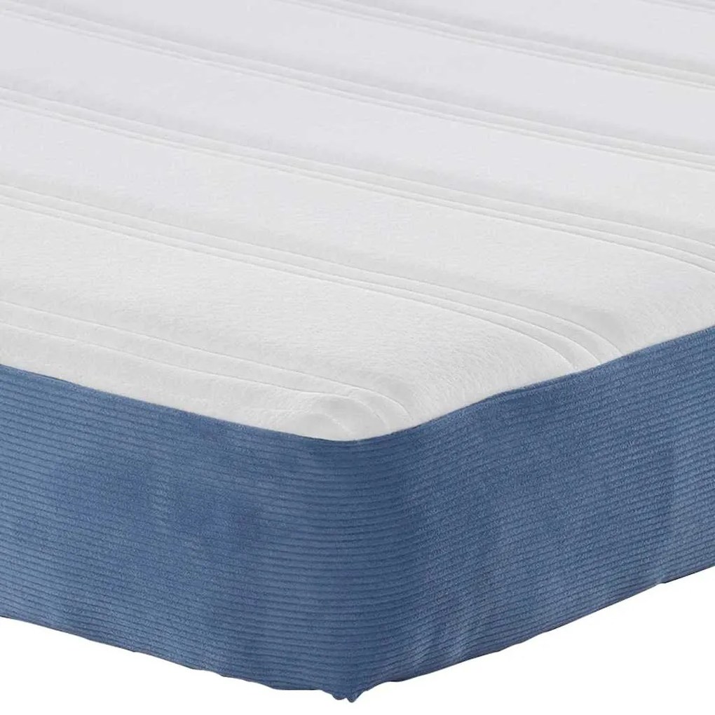 Colchão de Molas Pocket vidaXL Azul Médio 120x200x20 cm Tecido