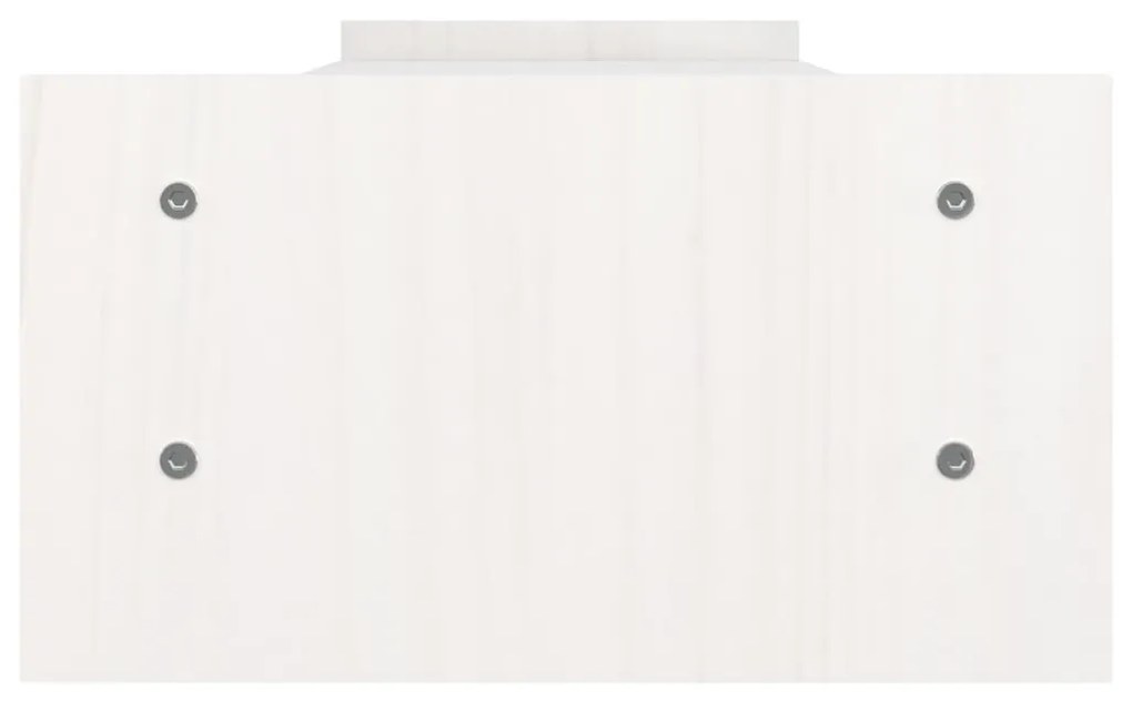 Suporte para monitor 100x27x15 cm pinho maciço branco