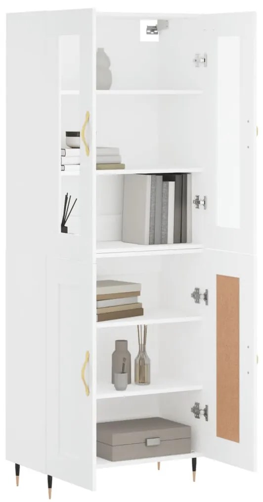 Armário alto 69,5x34x180 cm derivados de madeira branco