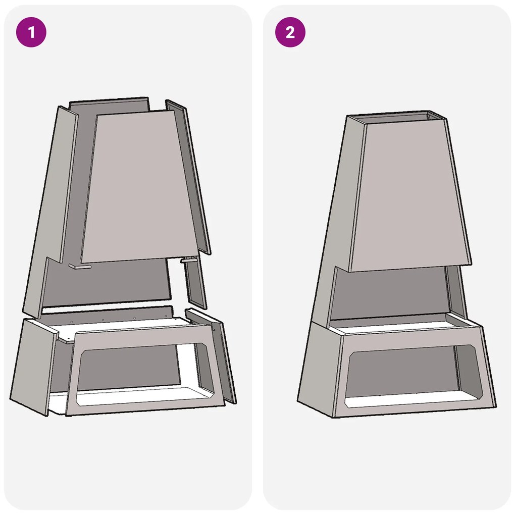 Fogueira vidaXL com armazenamento de lenha Preto 60x35x100 cm Aço