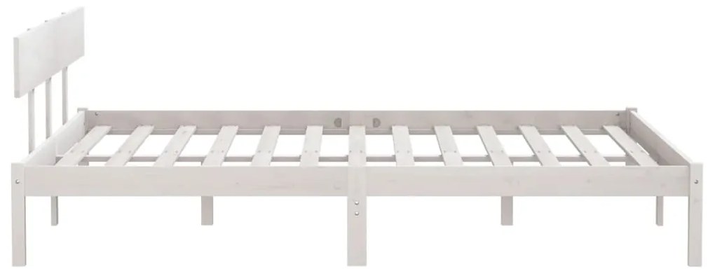 Estrutura de cama super king 180x200 cm pinho maciço branco