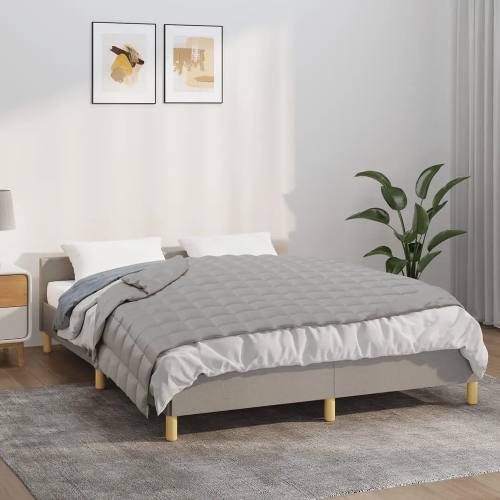 3154782 vidaXL Manta pesada 10 kg 140x200 cm tecido cinza