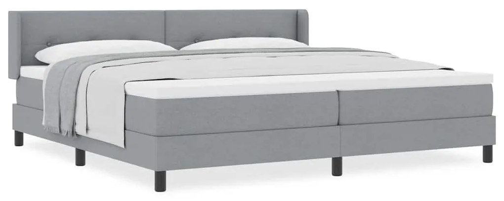 Cama Box com Colchão Cinza Claro, 200x200 cm