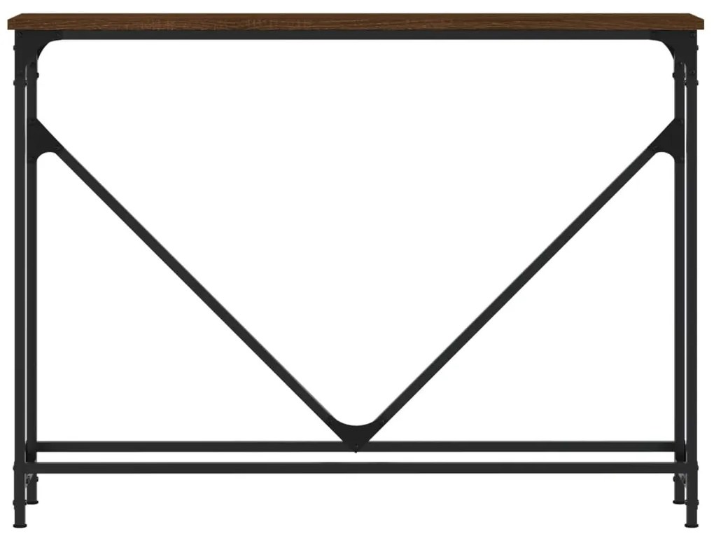 Mesa consola 102x22,5x75 cm derivados madeira carvalho castanho