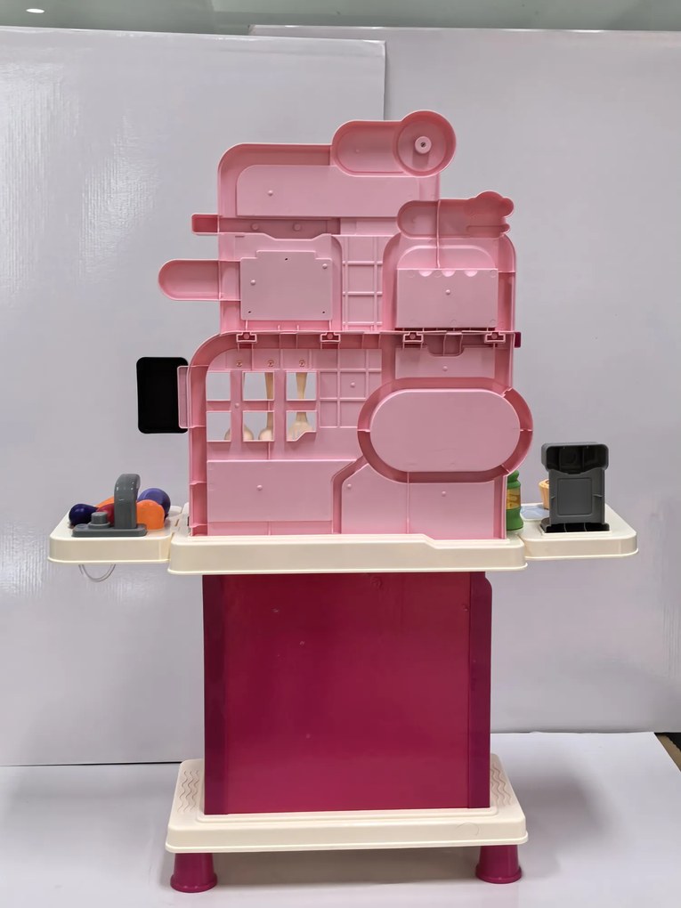 Cozinha de Brincar, 67 x 25 x 87 cm, 33 Acessórios, Rosa