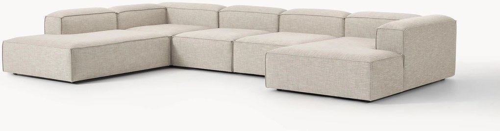 Sofá modular de canto comprido XL em mistura de linho Lennon