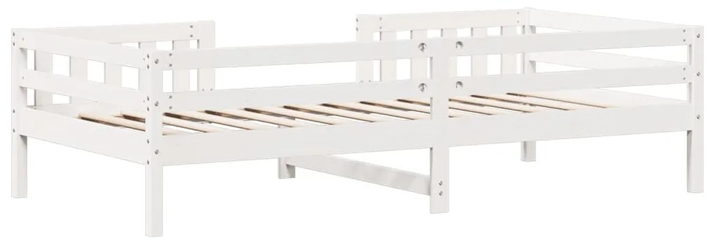 Cama sem colchão 75x190 cm madeira de pinho maciça branco