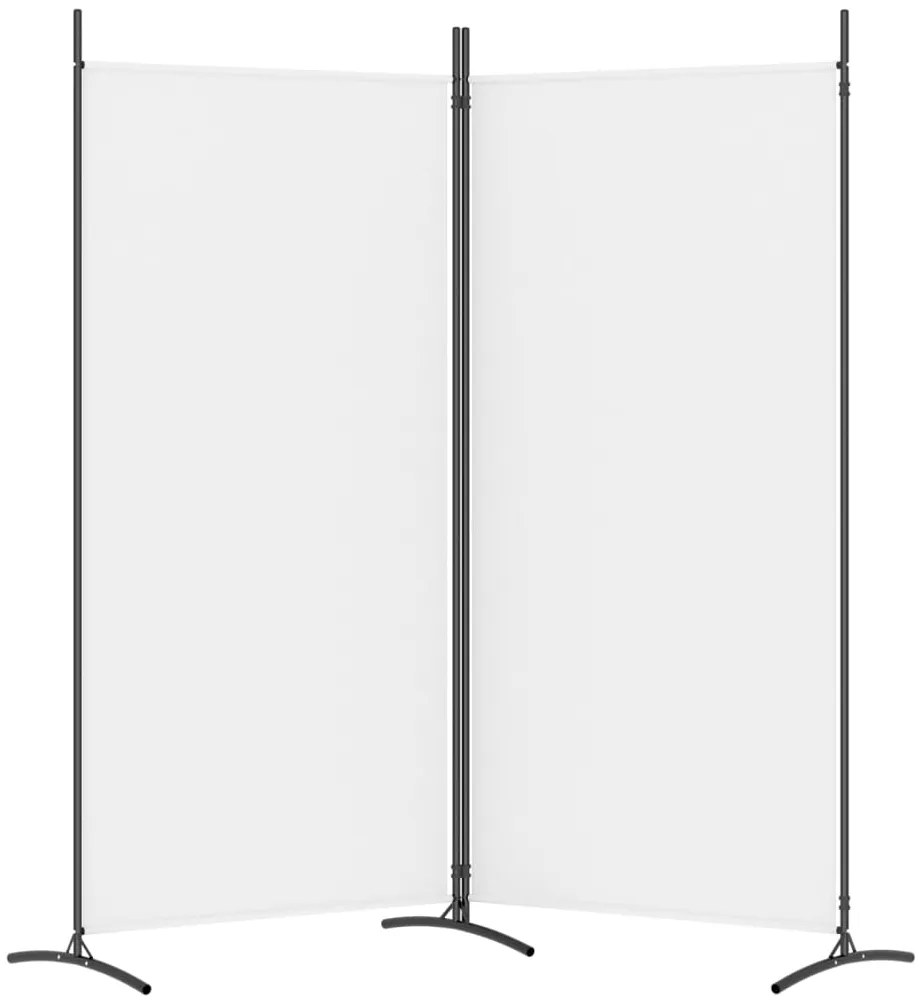 Divisória de quarto com 2 painéis 175x180 cm tecido branco