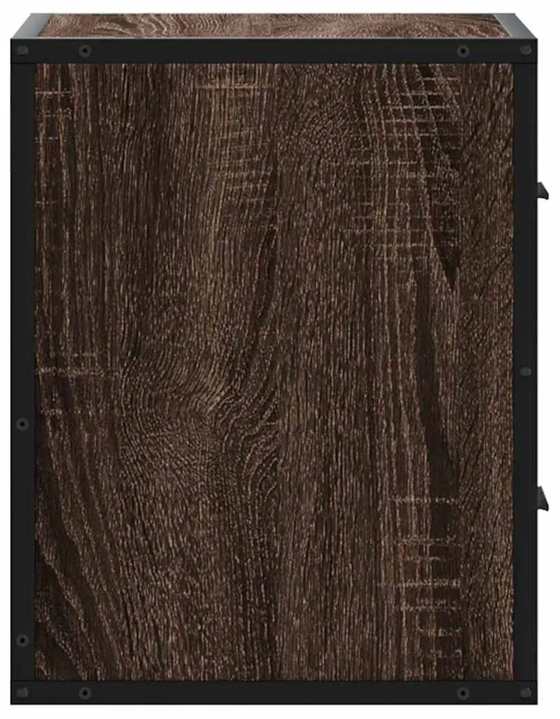 Mesa de cabeceira de parede 40x31x39,5 cm carvalho castanho