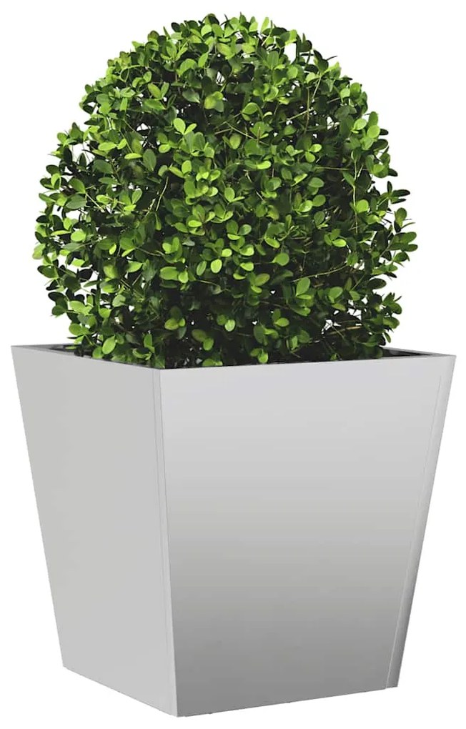 Vaso/floreira de jardim 40x40x40 cm aço galvanizado