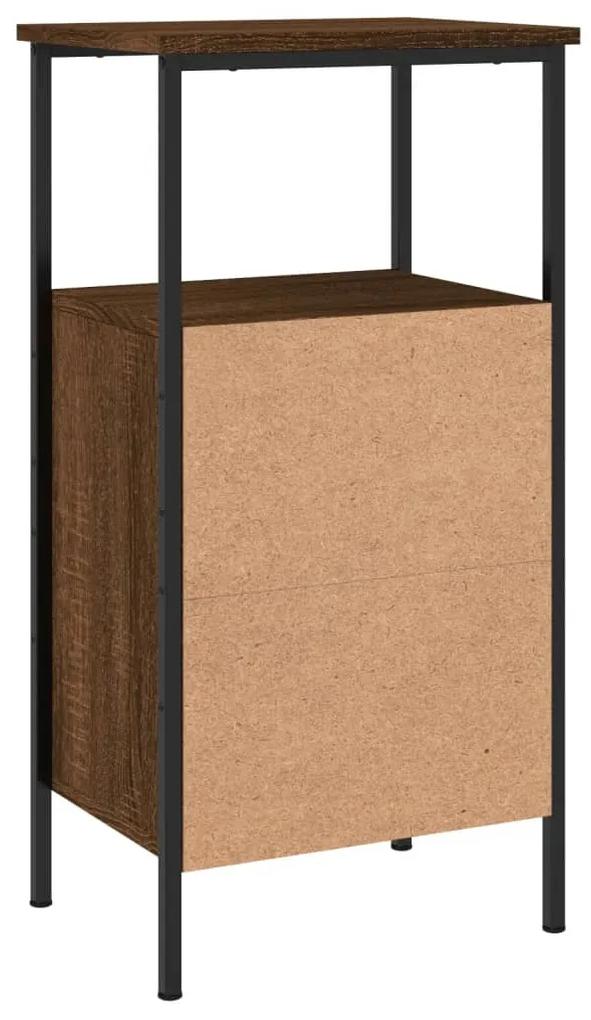 Mesa cabeceira 41x31x80 cm derivados madeira carvalho castanho