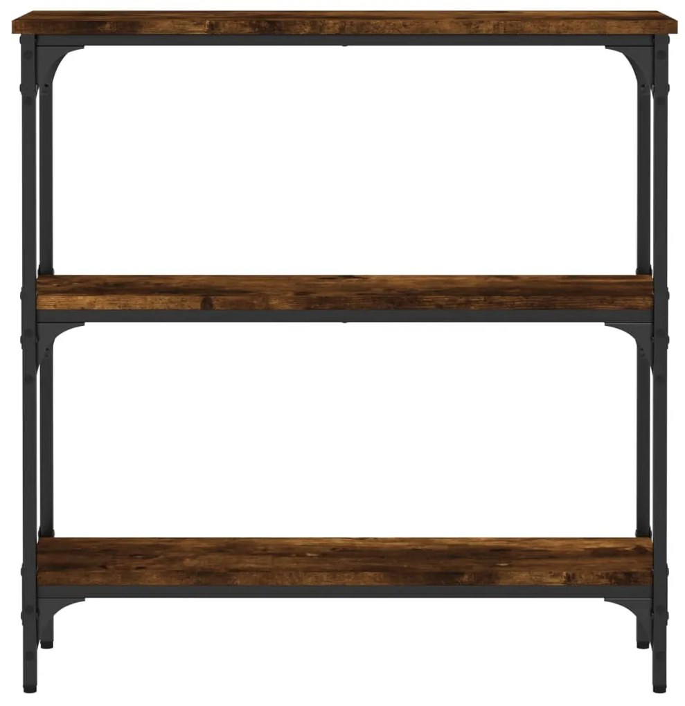 Mesa consola 75x22,5x75 cm derivados de madeira carvalho fumado