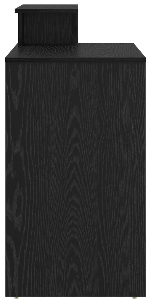 Mesa com Armazenamento Carvalho Preto 120,5x44x88,5 cm Madeira de Enge