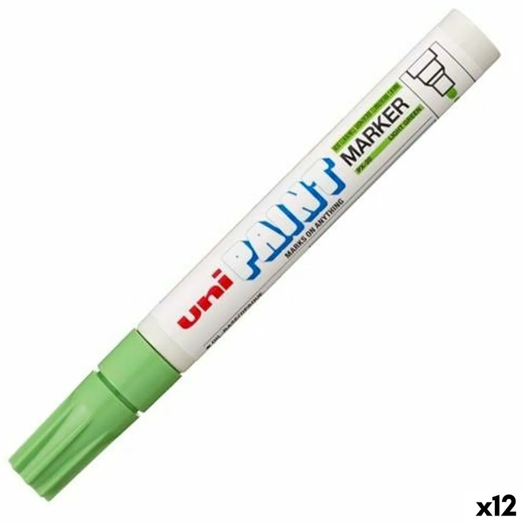 Marcador Permanente Uni-ball PX-20 2,8 mm Verde Claro (12 Unidades)