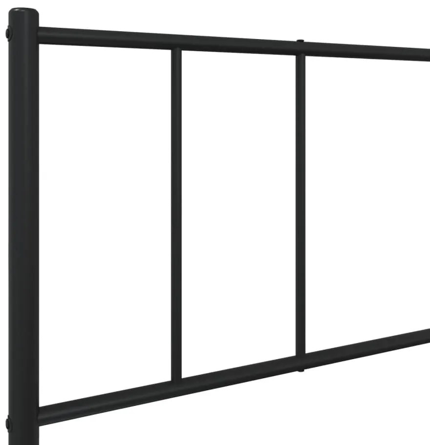 Estrutura de cama com cabeceira 90x200 cm metal preto