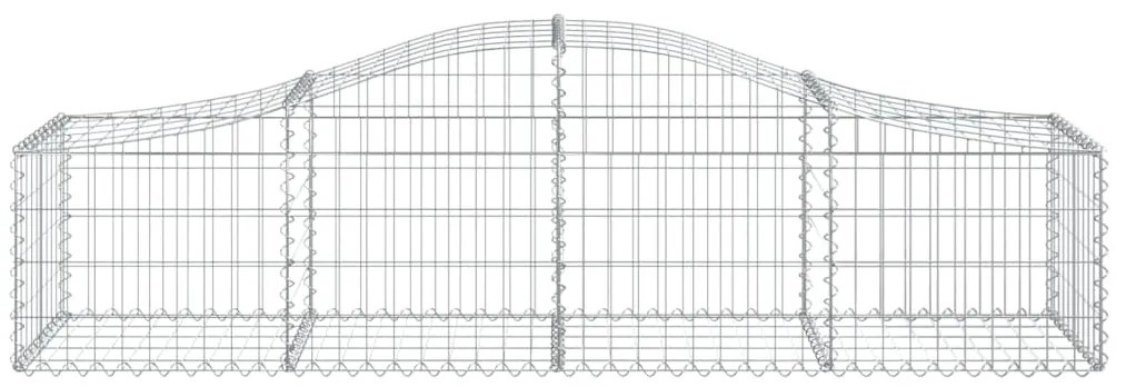 Cesto gabião arqueado 200x50x40/60 cm ferro galvanizado