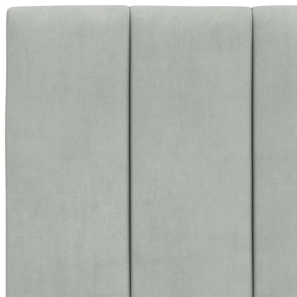 Estrutura de cama sem colchão 80x200 cm veludo cinzento-claro