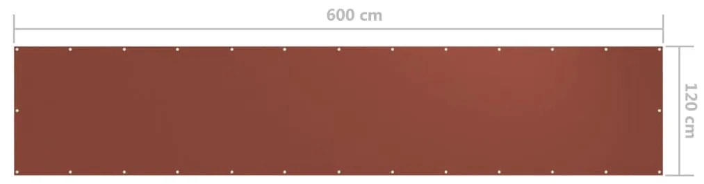 Tela de varanda 120x600 cm tecido Oxford terracota