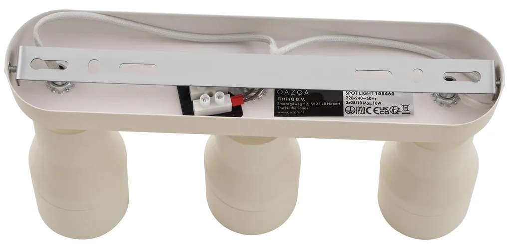 Foco de teto arredondado bege GU10 50mm 3-luzes - Stanley