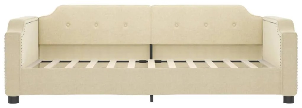 Sofá-cama 80x200 cm tecido cor creme