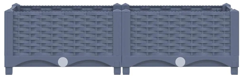 Canteiro elevado 80x40x23 cm polipropileno