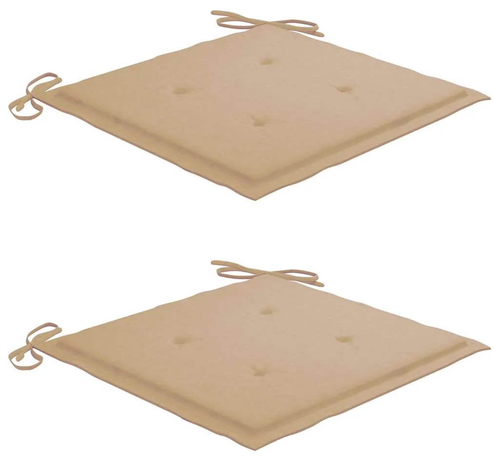 Cadeiras de jardim com almofadões 2 pcs acácia maciça