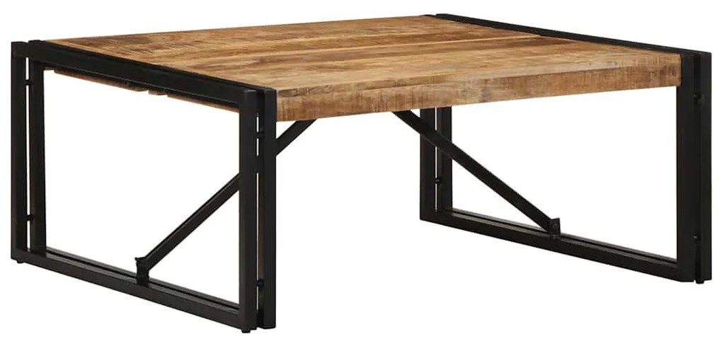 vidaXL Mesa de centro 80x80x35 cm madeira de mangueira áspera maciça