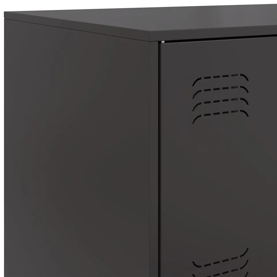 Aparador 67x39x107 cm aço preto