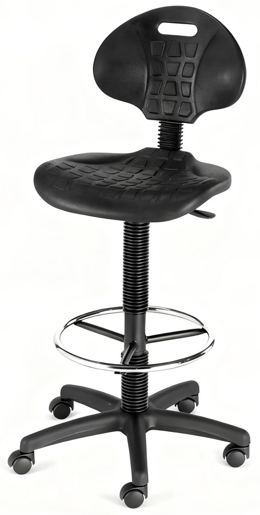 Cadeira Alta de Trabalho Polipropileno C/ Apoio de Pés Peru (Cadeiras de Escritório / Estirador)