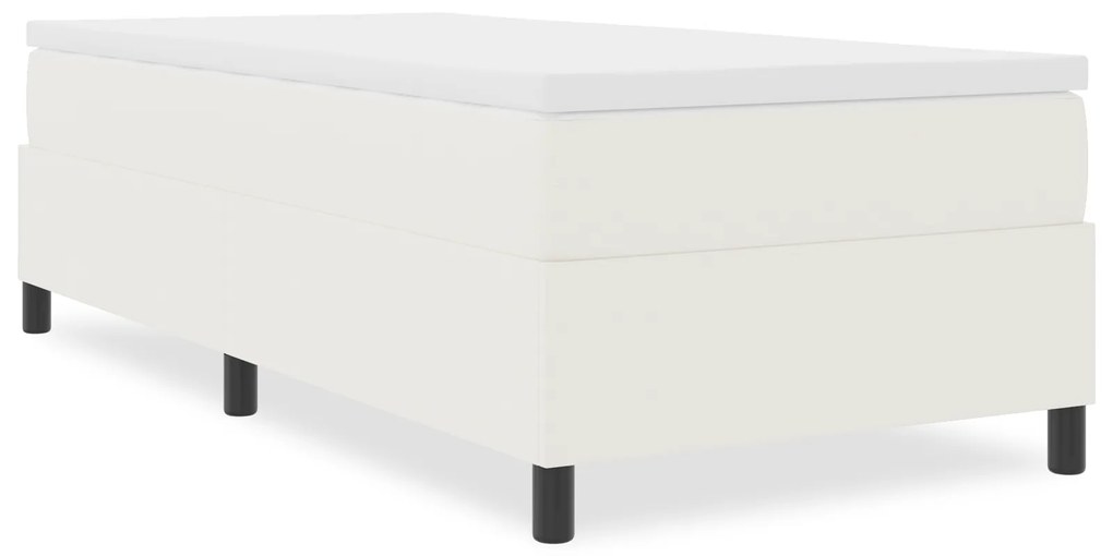 Cama Box vidaXL Creme 80x200 cm Tecido Cotelê