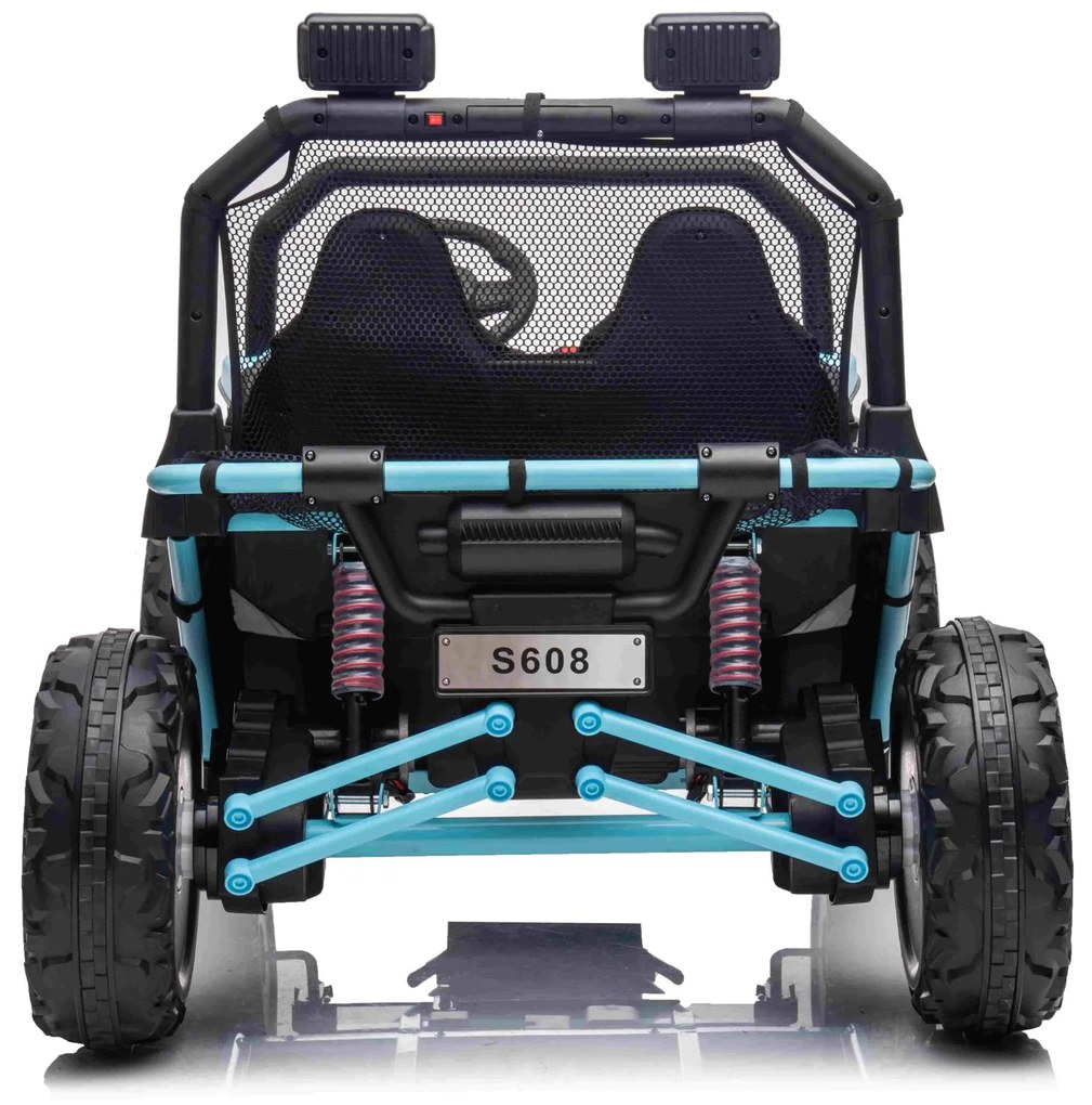 Carro elétrico para Crianças 24V 2 Lugares Buggy FASTER Rodas de EVA, Assento de couro Azul