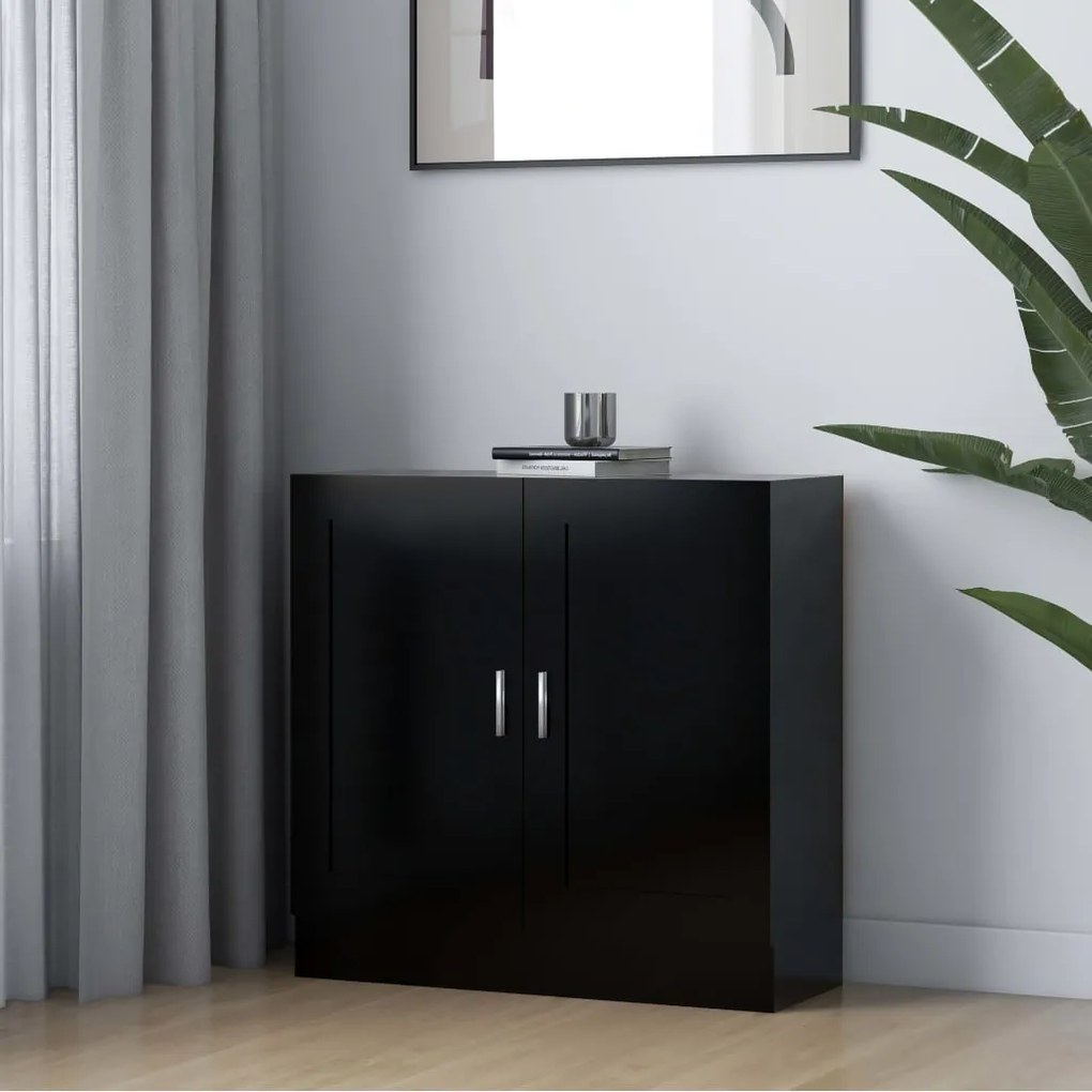 vidaXL Estante 82,5x30,5x80 cm derivados de madeira preto