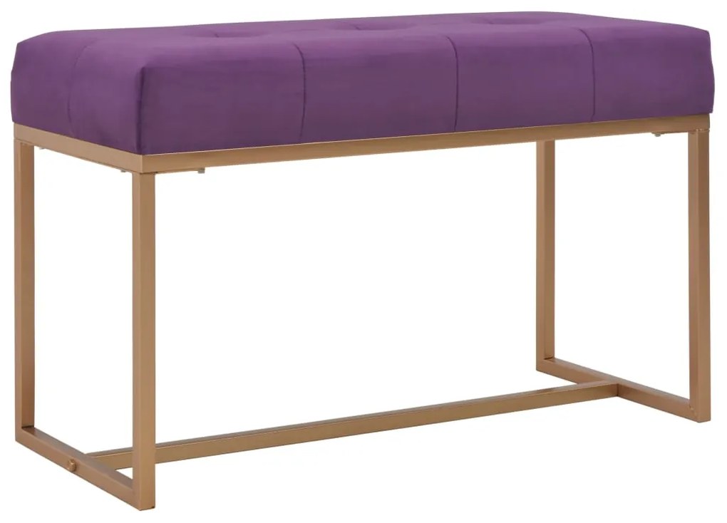 247557 vidaXL Banco 80 cm veludo roxo